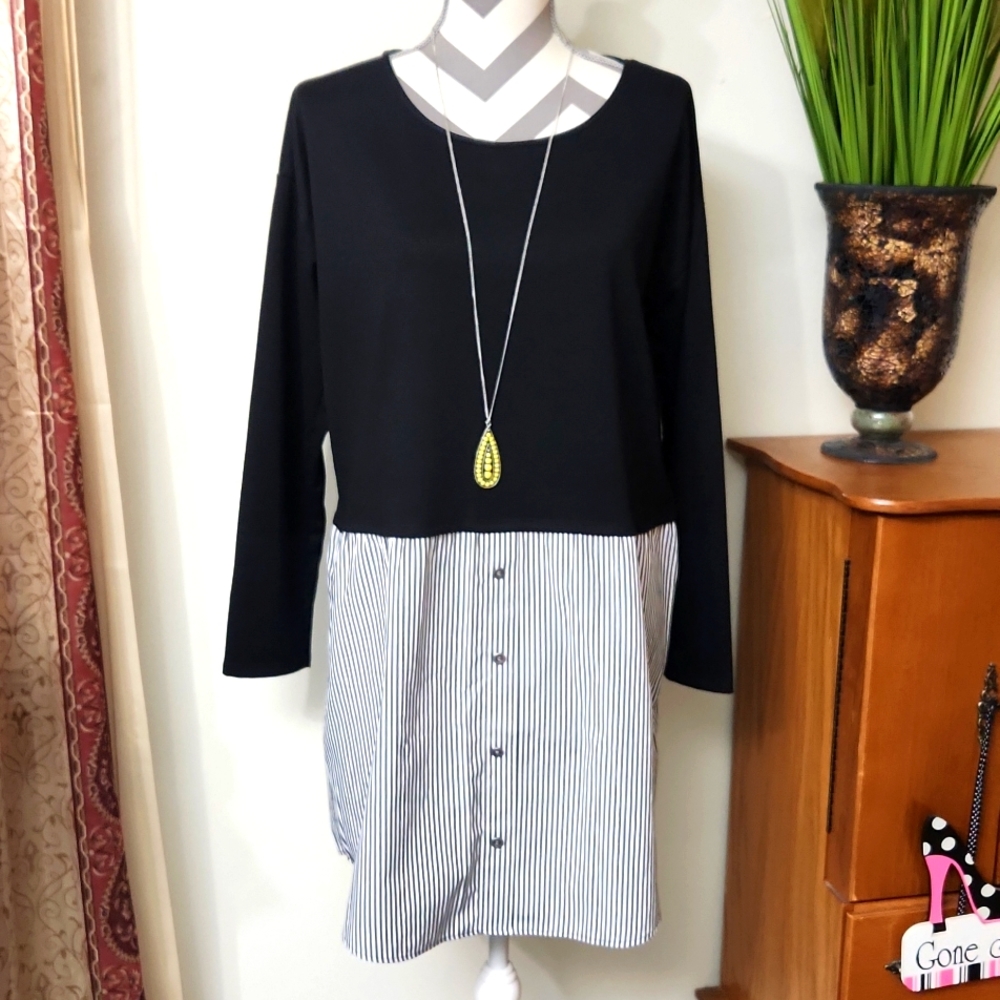 Cotton Bleu Tunic Dress